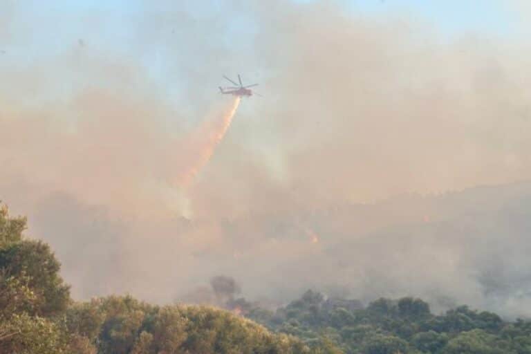 Σε ύφεση η φωτιά στη Ναύπακτο – Επιστρέφουν στα σπίτια τους οι κάτοικοι (βίντεο)