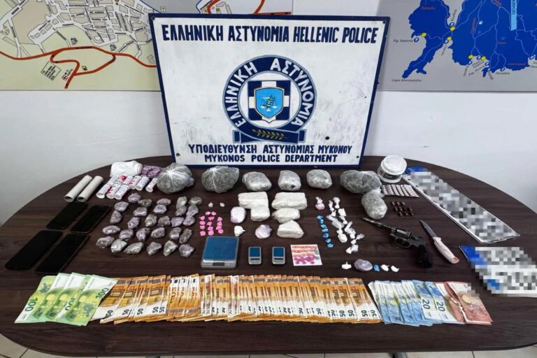 Εξαρθρώθηκε εγκληματική οργάνωση που διακινούσε ναρκωτικά στη Μύκονο – Τρεις συλλήψεις, έβγαλαν πάνω από 100.000 ευρώ