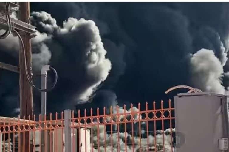 Βελτιωμένη η εικόνα από τη φωτιά στη Ριτσώνα – Έκτακτα μέτρα προστασίας λόγω τοξικών καπνών (βίντεο)