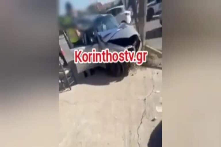 Βραχάτι: Αυτοκίνητο προσέκρουσε σε κολόνα – Πώς απεγκλώβισαν τον οδηγό (βίντεο)