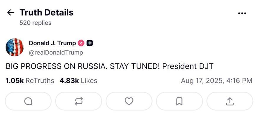 trump post 17 8 2025