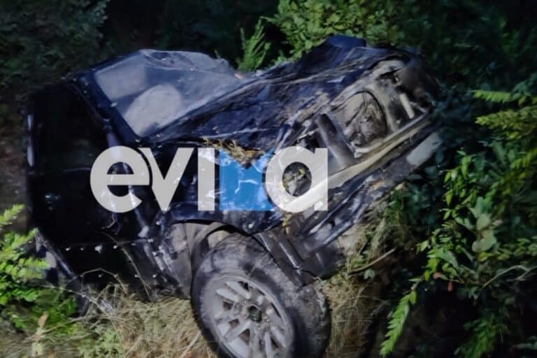 Τραγωδία στην Εύβοια: ΙΧ έπεσε στον γκρεμό – Ανασύρθηκε ένας νεκρός και ένας πολυτραυματίας