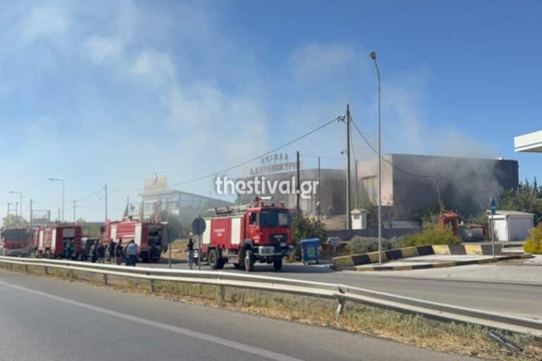 Θεσσαλονίκη: Φωτιά σε επιχείρηση με σκάφη – Τραυματίστηκε ένας υπάλληλος (βίντεο)