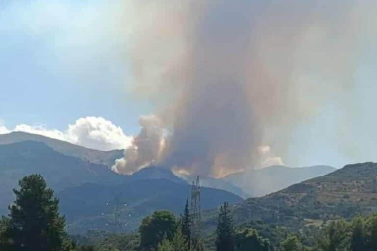Φωτιά τώρα στο Καστρίτσι Αχαΐας – Σηκώθηκαν οκτώ εναέρια μέσα