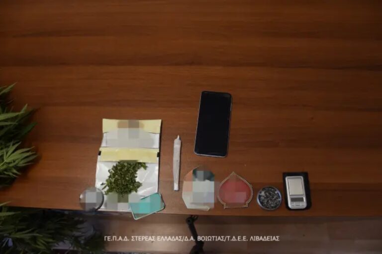 Λιβαδειά: Συνελήφθη άνδρας για καλλιέργεια και εμπόριο κάνναβης