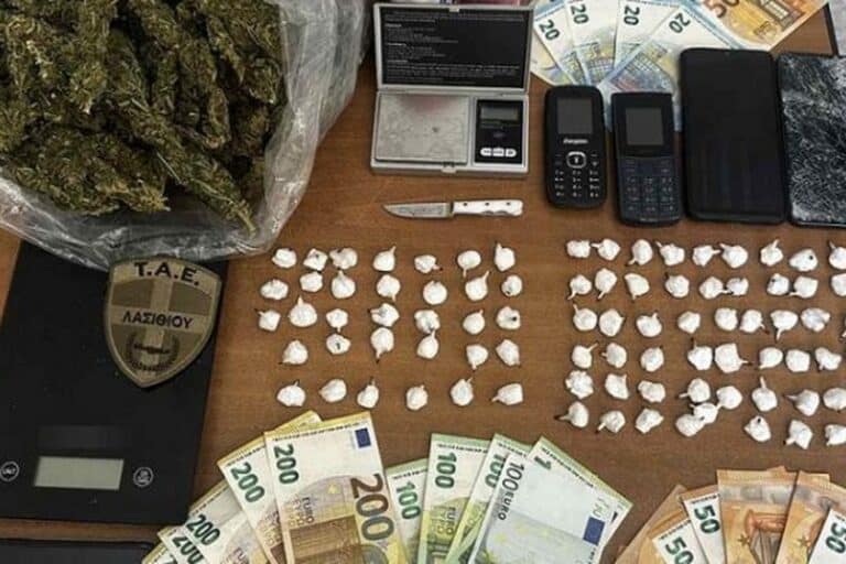 Λασίθι: Συνελήφθη 35χρονος με κοκαΐνη, χασίς και παράνομο οπλισμό
