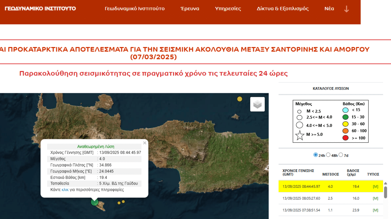 seismos gaudos 13 9 2025
