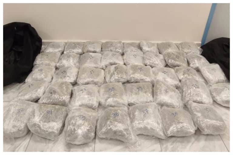 Συνελήφθησαν τέσσερα άτομα μετά από καταδίωξη στην Κοζάνη – Μετέφεραν 43 κιλά κάνναβης