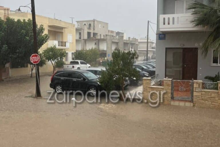 Κρήτη: «Ποτάμια» οι δρόμοι σε Ηράκλειο και Χανιά – Κάτοικοι δεν μπορούν να βγουν από τα σπίτια τους (βίντεο)
