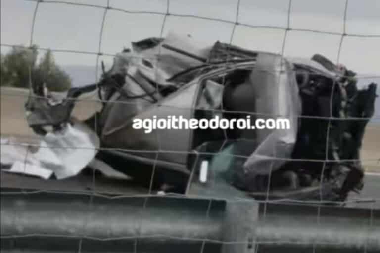 Θανατηφόρο τροχαίο στους Αγίους Θεοδώρους: Άνδρας έχασε τον έλεγχο του ΙΧ και κατέληξε στις μπάρες της Ε.Ο. (βίντεο)