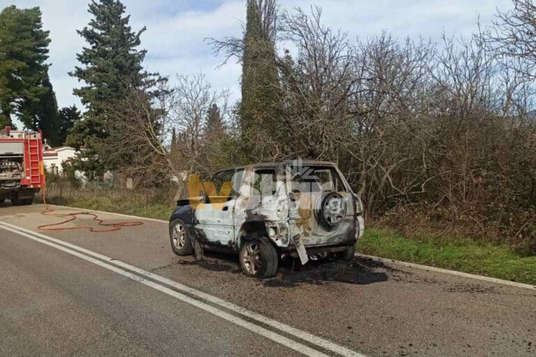 Θρίλερ στη Φωκίδα: Εντοπίστηκε απανθρακωμένο άτομο μέσα σε φλεγόμενο ΙΧ – Την ίδια ώρα ξέσπασε φωτιά στο σπίτι του θύματος
