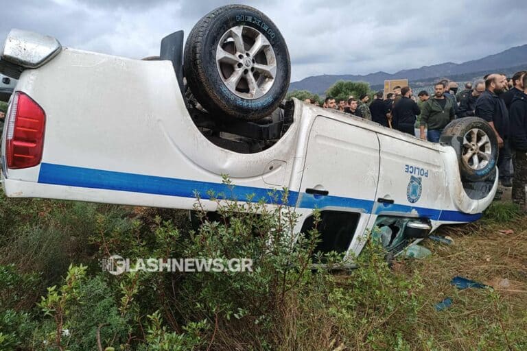 Χανιά: Νέα επεισόδια ανάμεσα σε αγρότες και ΜΑΤ – Τραυματίστηκε αστυνομικός, αναποδογύρισαν περιπολικό (βίντεο)
