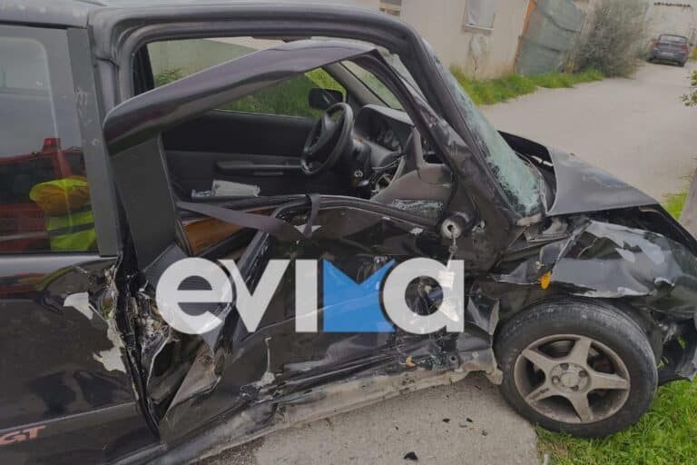 Εύβοια: Σφοδρή σύγκρουση δύο οχημάτων – Στο νοσοκομείο ηλικιωμένη που απεγκλωβίστηκε