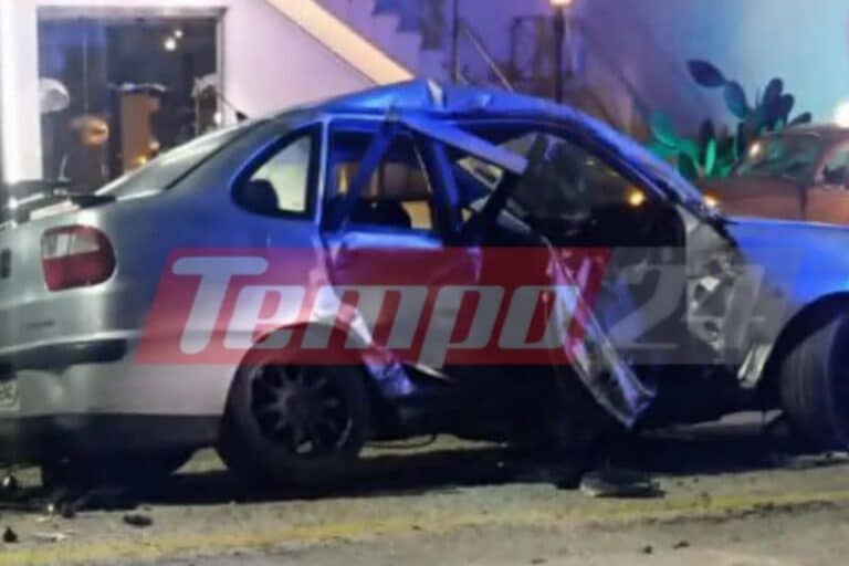 Τραγωδία στην Πάτρα: Σκοτώθηκε 45χρονη μετά από σφοδρή σύγκρουση δύο ΙΧ