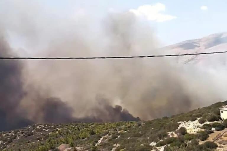 Φωτιά στην Κερατέα: Μεγαλώνει το μέτωπο – Ισχυρές δυνάμεις στη μάχη με τις φλόγες