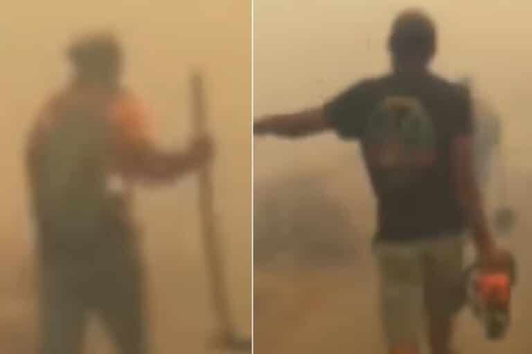 «Πάμε, πρέπει να φύγουμε»: Συγκλονιστικό βίντεο από τη μάχη των πυροσβεστών με τις φλόγες στην Πάρο