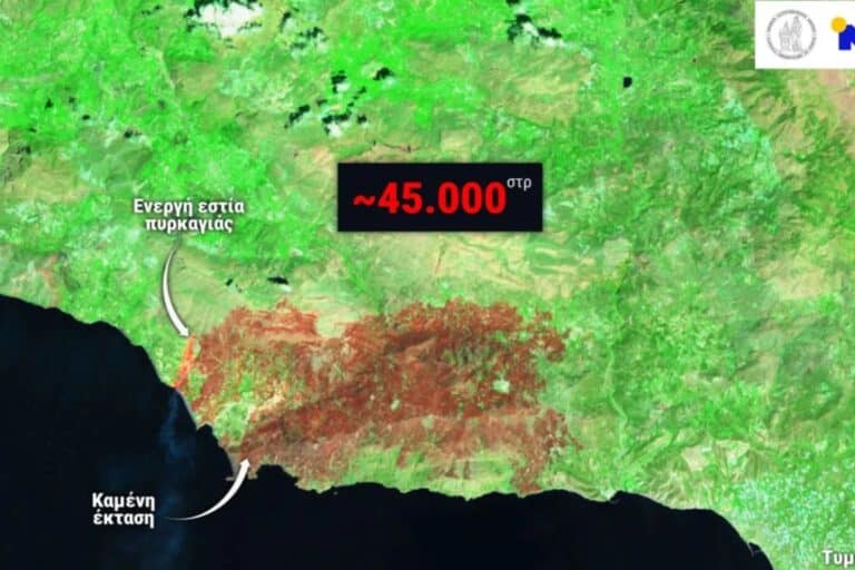 Ρέθυμνο: Περίπου 45.000 στρέμματα κάηκαν την Τετάρτη και την Πέμπτη