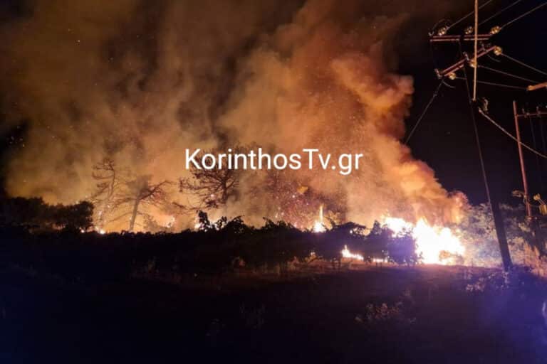 Φωτιά στην Κορινθία: Σε εξέλιξη πυρκαγιά στο Αλαμάνο – Επιχειρούν ισχυρές πυροσβεστικές δυνάμεις