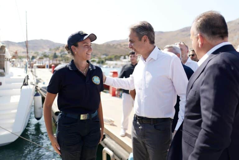 Μητσοτάκης από Λέρο: «Η Ελλάδα προστατεύει έμπρακτα τα σύνορα της»
