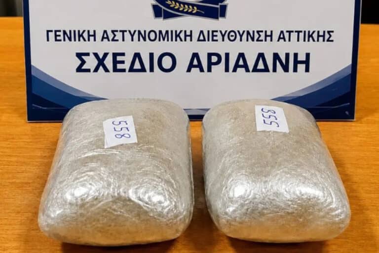 Άνω Λιόσια: 40χρονη βρέθηκε να κατέχει πάνω από ένα κιλό ηρωίνης στο σακίδιό της (εικόνα)