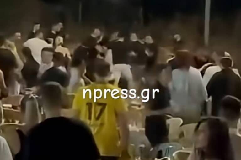 Αντίρριο: Άγριο ξύλο σε πανηγύρι μεταξύ παρέας από την Πάτρα και Ρομά – Εκτοξεύονταν τραπέζια και καρέκλες (βίντεο)