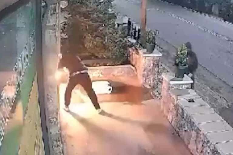 Αρκαδία: Η στιγμή που κουκουλοφόροι βάζουν φωτιά σε φαρμακείο – Δείτε βίντεο