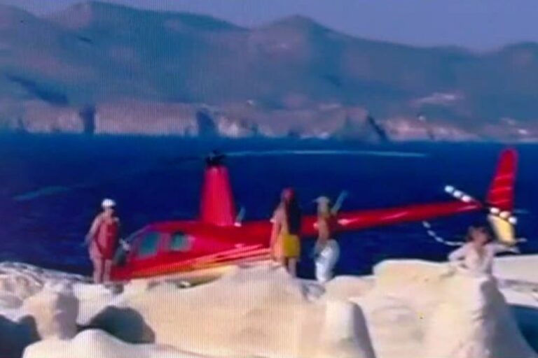 Μήλος: Ο πιλότος δίνει εξηγήσεις στην Αρχή Πολιτικής Αεροπορίας για την προσγείωση ελικοπτέρου στο Σαρακήνικο