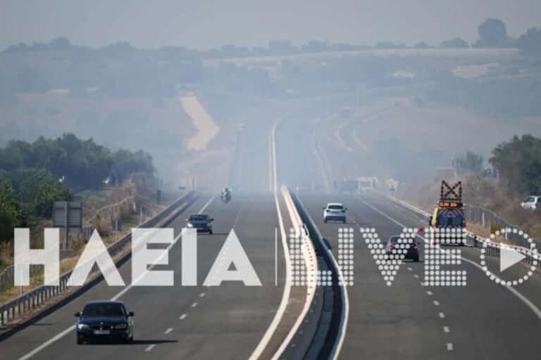 Έκλεισε η Πατρών-Πύργου λόγω της μεγάλης φωτιάς στο Τραγανό Ηλείας: Ισχυρές δυνάμεις στη μάχη με τις φλόγες