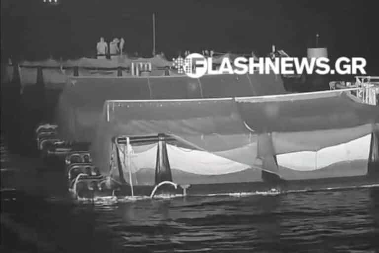 Βίντεο από τα Χανιά: Η στιγμή που άνδρες κλέβουν αλιεύματα από ιχθυοκαλλιέργεια στη Σούδα, λίγο πριν συλληφθούν από το λιμενικό