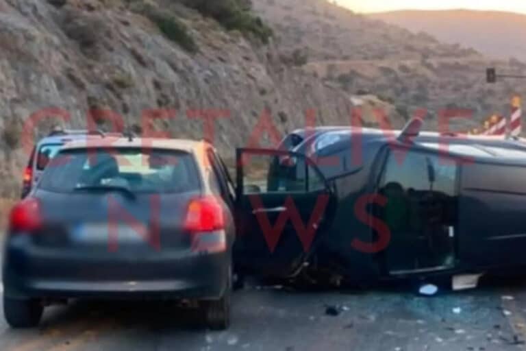 Σοβαρό τροχαίο στην Εθνική Ηρακλείου–Αγίου Νικολάου: Αναποδογύρισε όχημα μετά από σύγκρουση – Στο βαν επέβαιναν και παιδιά