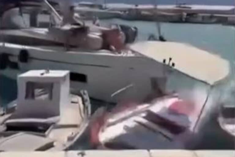 Βίντεο από τη Λευκάδα: Η στιγμή που το ιστιοφόρο προσκρούει σε δεμένα σκάφη