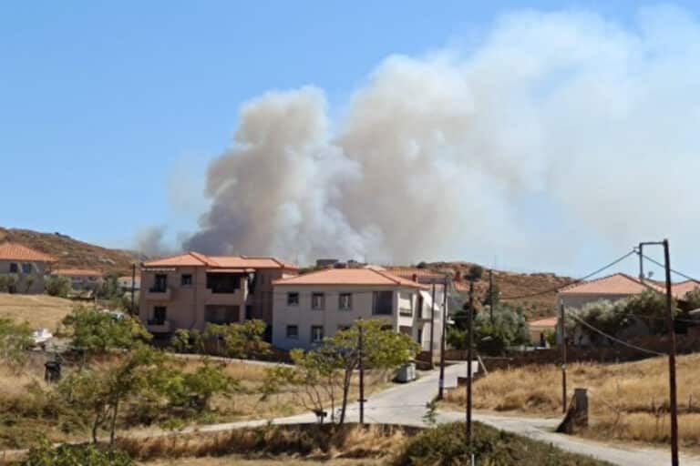 Δύσκολη η κατάσταση στη φωτιά της Λήμνου – Απεγκλωβίστηκαν 59 άτομα δια θαλάσσης, ενισχύονται οι πυροσβεστικές δυνάμεις (βίντεο)