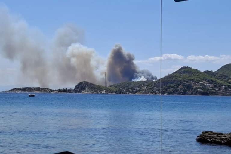 Σαλαμίνα: Φωτιά σε δασική έκταση στα Περιστέρια – Ισχυρές δυνάμεις της Πυροσβεστικής στο σημείο, ήχησε το 112