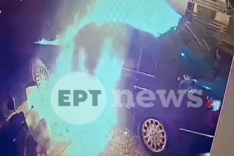Ζωγράφου: Βίντεο-ντοκουμέντο από την εμπρηστική επίθεση – Η στιγμή που ο δράστης βάζει φωτιά στο όχημα του αντιδημάρχου