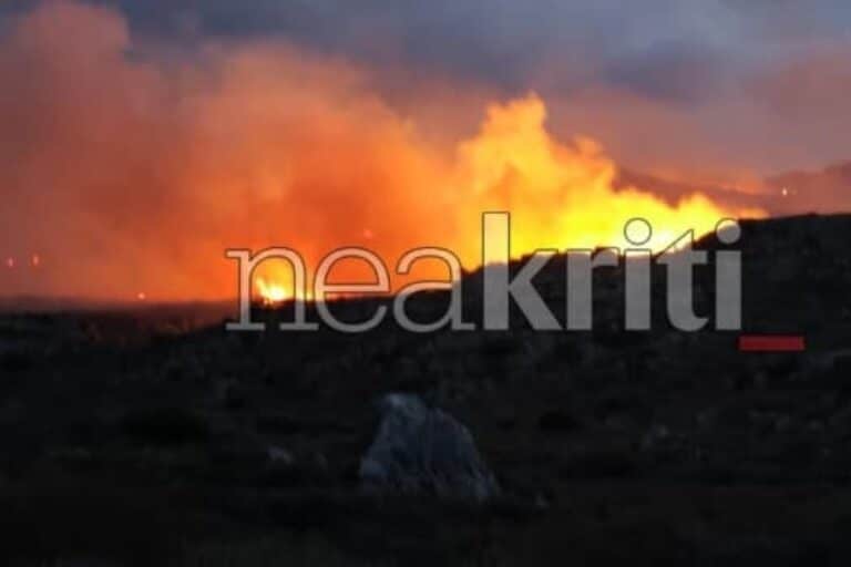Φωτιά στη Σητεία: Ολονύχτια μάχη με τις φλόγες – Εκκενώθηκαν έξι οικισμοί (βίντεο)