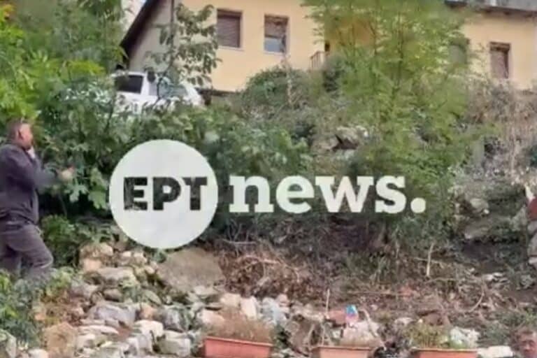 Αναστάτωση στην Καστοριά: Αυτοκίνητο «προσγειώθηκε» σε αυλή σπιτιού (βίντεο)