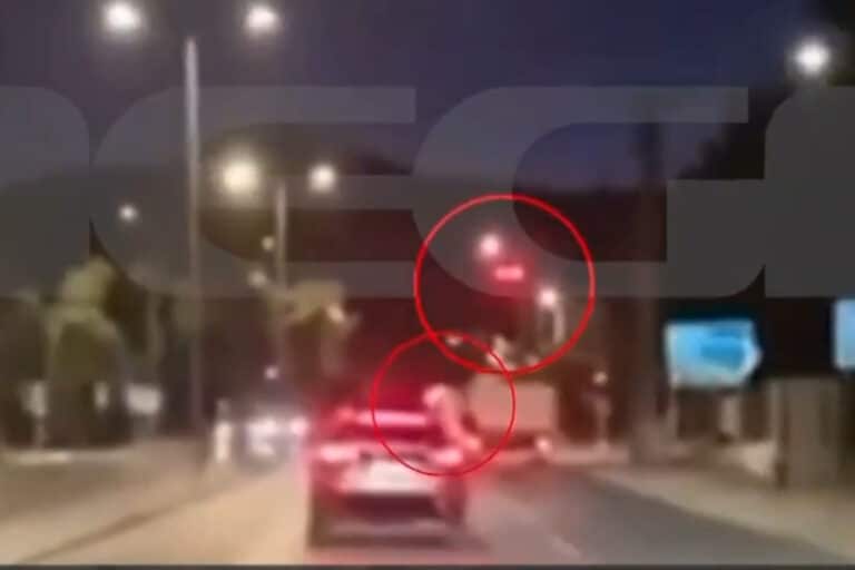 Λεωφόρος Πεντέλης: Βίντεο-ντοκουμέντο από «τρελή» πορεία ΙΧ – Παραλίγο να παρασύρει πεζό, κρεμόταν από το παράθυρο ο συνοδηγός