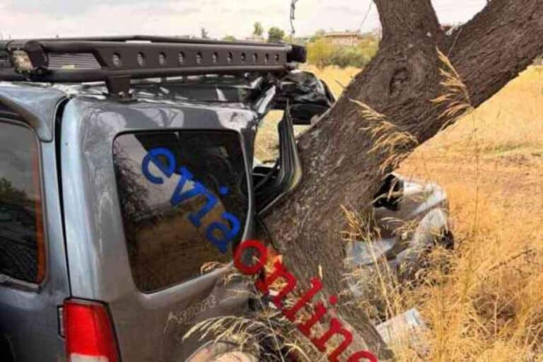 Σοβαρό τροχαίο στην Ερέτρια: Αυτοκίνητο «καρφώθηκε» σε δέντρο – Διασωληνωμένος ο 35χρονος οδηγός του