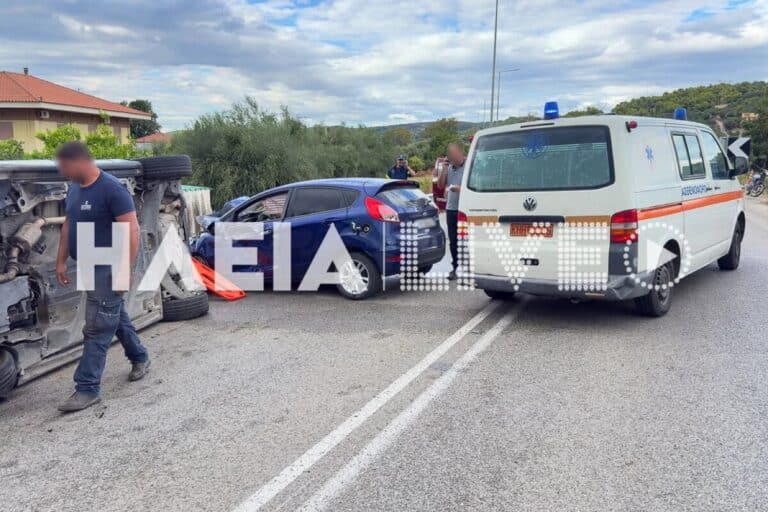 Ηλεία: Σφοδρό τροχαίο με έξι τραυματίες, ανάμεσά τους δύο παιδιά – Το ένα ΙΧ πήρε φωτιά μετά τη σύγκρουση (βίντεο)